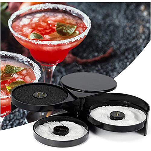 3-Tier Cocktail Glass Rimmer for Salt, Sugar, and Lime Juice