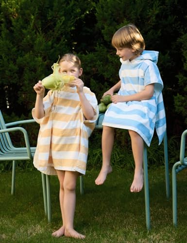 Toddler Hooded Towel Poncho - 100% Cotton Thick Bath & Beach Towel (2-6 Yrs)