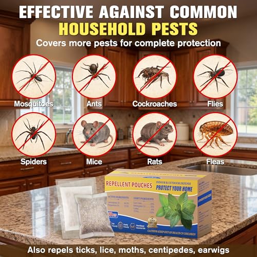 20-Pack Natural Pest Control Pouches, Plant-Based Rodent & Insect Repellent