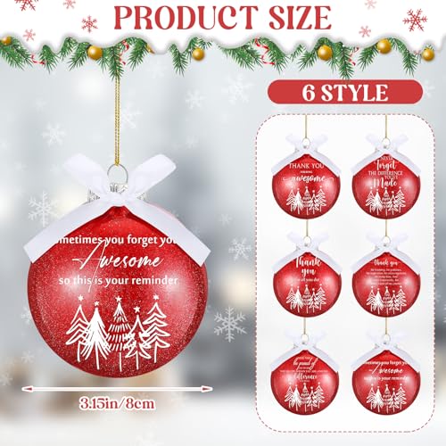 36 Pcs Christmas Ornaments Coworker Gift Glitter Balls Holiday Decorations