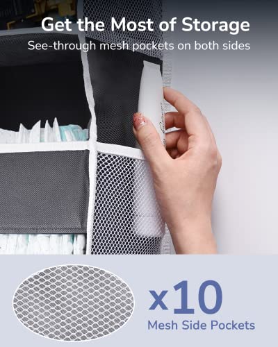 ULG Over the Door Organizer with 5 Large Pockets and 10 Mesh Side Pockets
