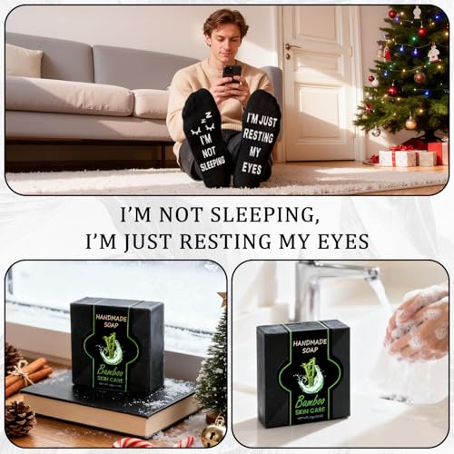 Giftota Black Handyman Gift Set for Men - Funny Fix-It Themed Gift for Dad, Husband, Boyfriend, Coworker