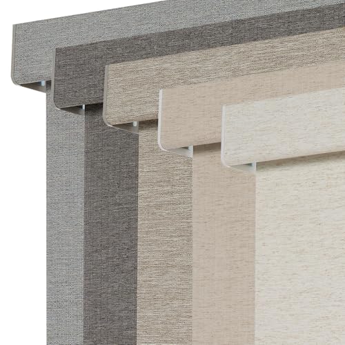Cordless Blackout Roller Shades - Linen Fabric, Thermal Insulated, Custom Size