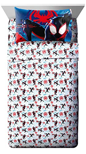 Spiderman Twin Comforter Set with Sheets & Pillowcase - Marvel LEGO® Spider-Verse