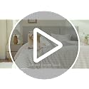 Fluffy Queen Comforter Set - 3 Piece Soft Faux Fur Stripe Bedding Set