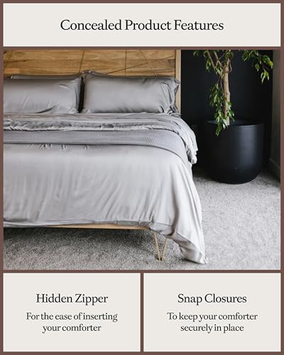 Luxury King Duvet Cover - 100% Bamboo Viscose, Cooling & Soft
