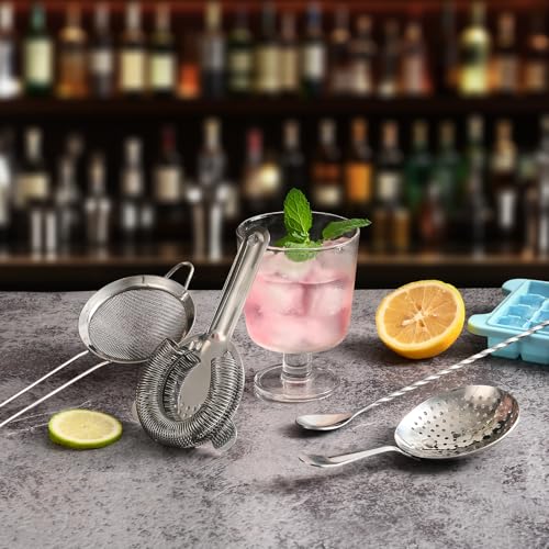 Etens Stainless Steel Cocktail Strainer Set with Hawthorne, Julep & Mesh Strainers