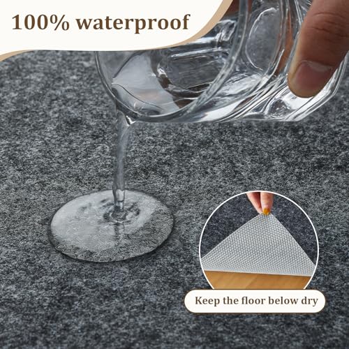 8x10 Ft Non-Slip Rug Pad, Dual Surface Felt & Rubber Gripper for Hardwood