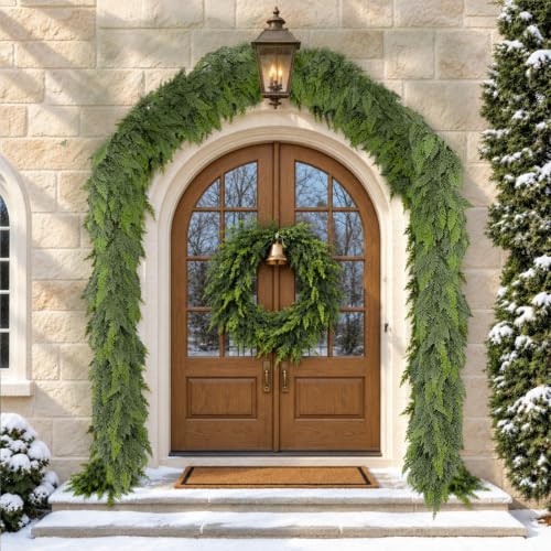 2 Pack 6ft Artificial Cedar Garland Christmas Holiday Decor