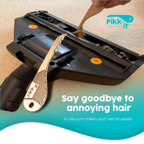 Pikk-it Vacuum & Hair Brush Cleaner Tool - Tangle & Hair Removal, Model 1