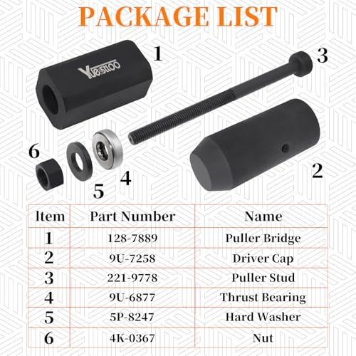 Injector Sleeve Cup Remover and Installer Tool Kit for Heavy-Duty Engines