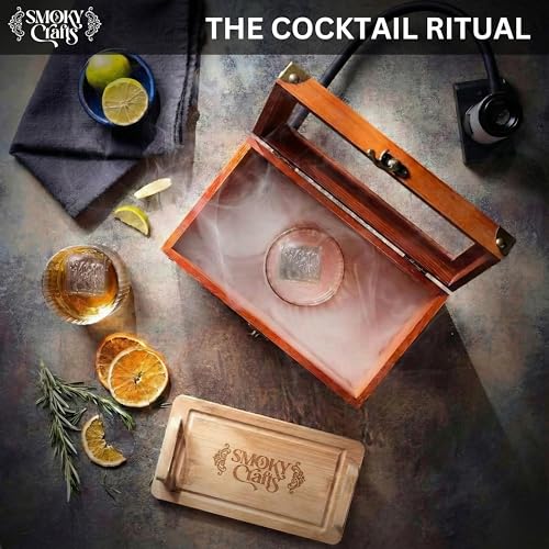 Smoky Crafts Whiskey Smoker Kit with Smoke Gun & Food Tray - Box Kit