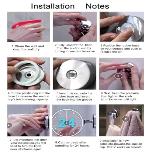 Suction Cup Wreath Hangers for Windows - Heavy Duty 15 lbs (Black, 2 Pack)