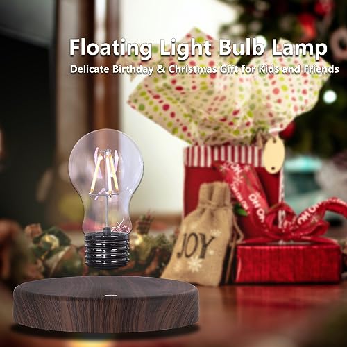 INOVAXION Levitating Floating Light Bulb with Round Base - Wireless Magnetic Lamp