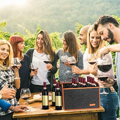 12 Bottle Wine Carrier Tote Bag (2-Pack) - Insulated Padded Travel Bag
