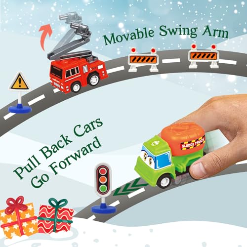 SSSAK3 2026 Advent Calendar for Kids – 24 Days Toy Cars with Scene Accessories (Green)