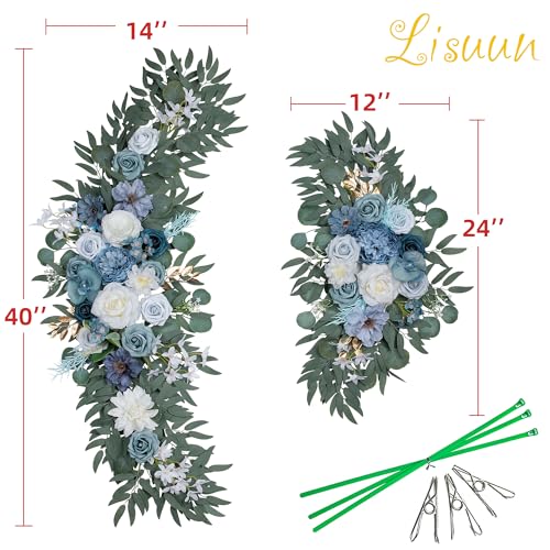 Artificial Wedding Arch Flower Swags, 2-Piece Boho Floral Arrangement Set