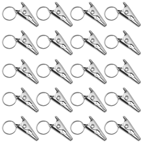 40-Pack Metal Alligator Clips with Double Loops for Christmas Tree Ornaments