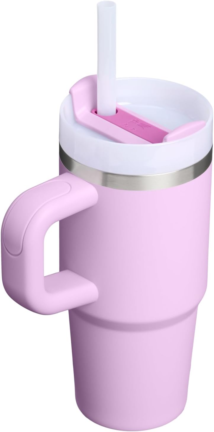 STANLEY Quencher H2.0 Tumbler - 14 oz Insulated Stainless Steel Cup with Handle & Straw | Soft Orchid