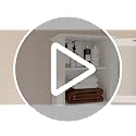 67-inch Tall Bathroom Storage Cabinet with Adjustable Shelves & Glass Doors