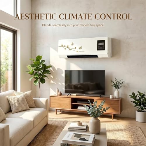 2-in-1 Portable Wall Mounted Air Conditioner & Heater Combo with Remote