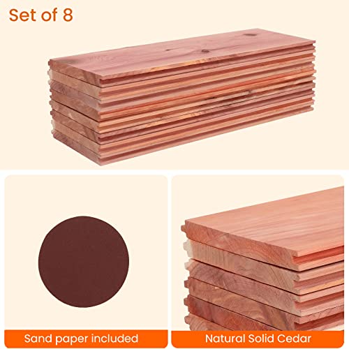 Aromatic Cedar Closet Planks, 8-Piece Interlocking Drawer Liner Set