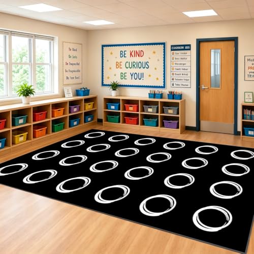 Large Classroom Rug 13' x 7'7" - 24-Seat Educational Carpet for Schools