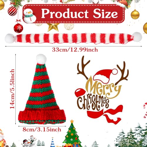 Mini Knit Hats and Scarves Set - Festive Christmas DIY Craft Accessories