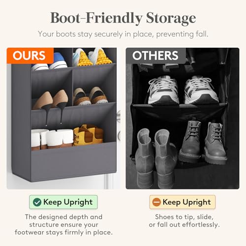 Over the Door Shoe Organizer 6-Tier Hanging Storage Rack for Closet