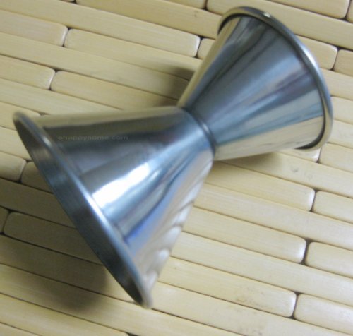 Winco Stainless Steel Jigger 1 oz & 2 oz Cocktail Measuring Tool - Dual Sides