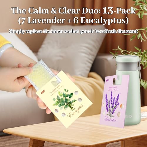 13-Pack Lavender & Eucalyptus Scented Sachet Bags for Closets and Drawers