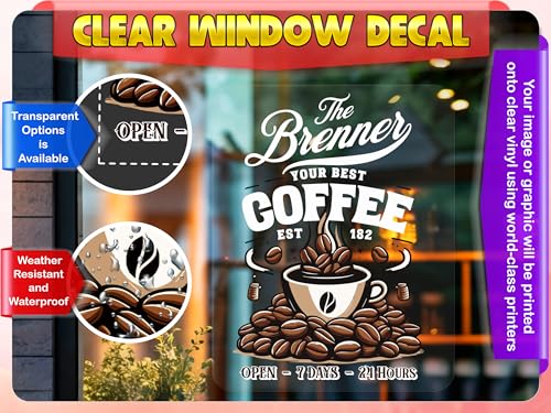 Custom Full Color Window Decal | Personalized Logo Cling XXL