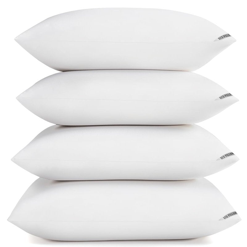 Piwaal Bed Pillows King Size 4-Pack - Down Alternative Plush Fill for Back, Stomach & Side Sleepers - Breathable & Supportive Hotel Style Pillows