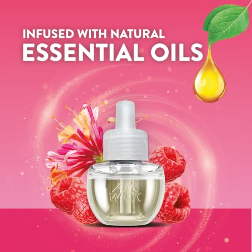 Plug-In Scented Oil Air Freshener Refills (4 Pack) - Honeysuckle & Raspberry