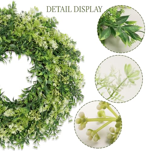 28-Inch Artificial Eucalyptus Wreath for Front Door, Farmhouse Decor