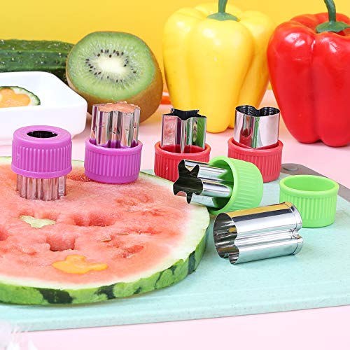 30 Pack Mini Cookie Cutter Set for Fruit, Vegetable and Dough Shapes