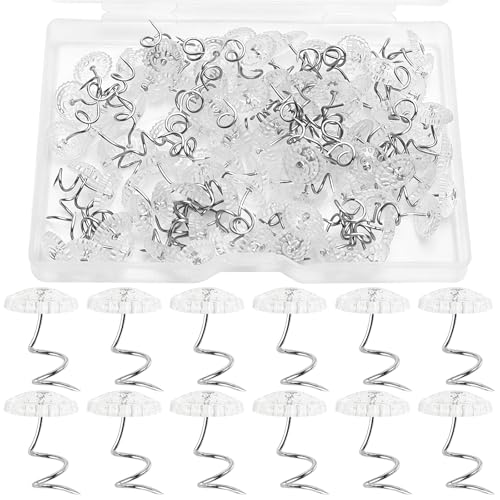 100 Clear Head Twist Pins for Bedskirts & Upholstery