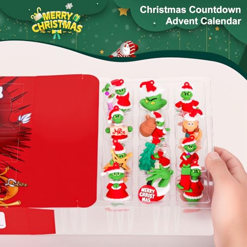Christmas Countdown Advent Calendar with 24 Collectible Mini Figures