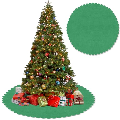 35-Inch Christmas Tree Stand Mat - Non-Slip Waterproof Felt Floor Protector