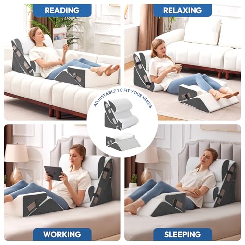 6-Piece Wedge Pillow Set for Post-Surgery Recovery & Comfort