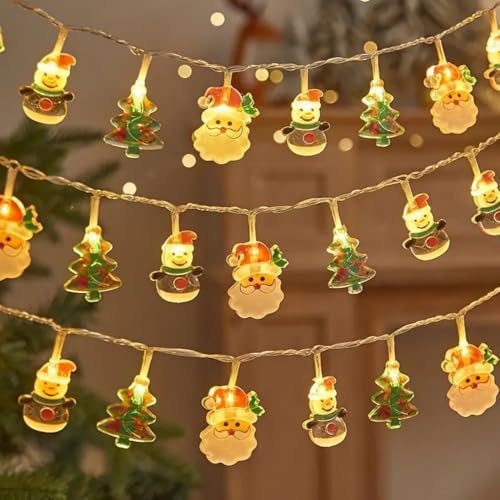 Battery-Powered Christmas String Lights with 10 LEDs for Indoor Holiday Decor