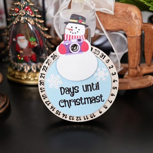 Christmas Fridge Magnets - Wooden 3D Countdown Set (2 Pcs) Style 11
