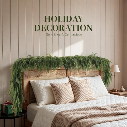 Gradient Faux Norfolk Pine Garland 6FT Christmas Decor - Reusable & Lifelike