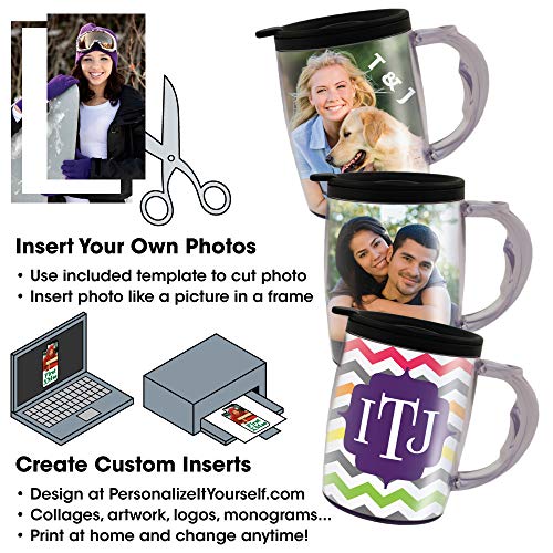 PixMug 15 oz Photo Mug with Spill-Proof Top - Customizable Picture Gift