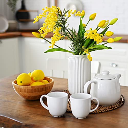 60 Pcs Realistic Artificial Yellow Lemons for Home Decor