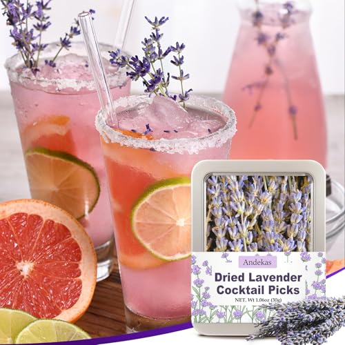 Edible Dried Lavender Sprigs for Cake Decorating & Cocktail Garnish - 110+ Natural Floral Stems