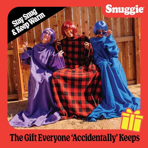 Oversized Wearable Blanket with Sleeves and Pockets - Soft Fleece Throw