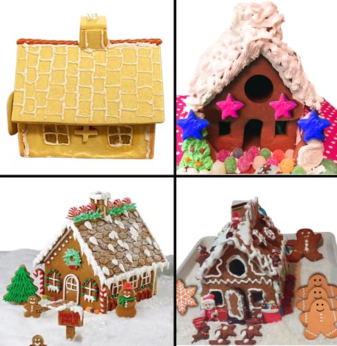 Gingerbread House Cookie Cutter Set - 3D 10-Piece Stainless Steel Kit