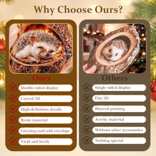 UISHYSM Fox Christmas Ornament - Holiday Tree Decoration, Animal Xmas Gift