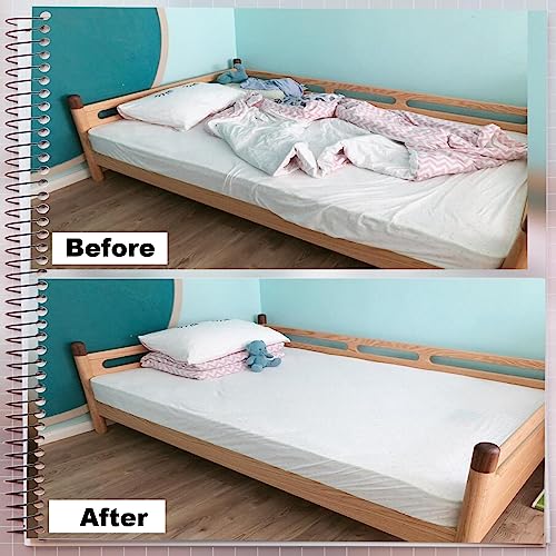 Adjustable Bed Sheet Straps - 10 Pack Elastic Sheet Clips & Fasteners, White